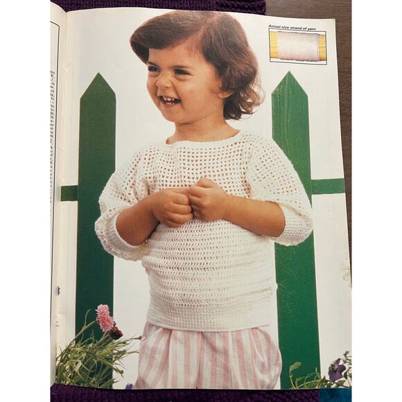 magic Crocheted pattern book 1984 sweater doily skirt butterfly - Picture 9 of 16